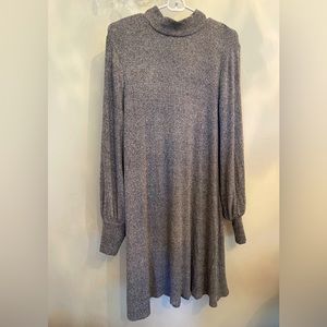 Express women’s dress, size large, puffy sleeves, flare bottom